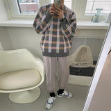 Tryess- Loose Plaid Pullover