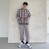 Tryess- Loose Plaid Pullover