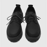 Tryess- Namdaemoon Matt Black Derby Shoes