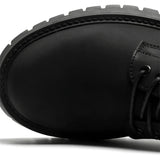 Tryess- Namdaemoon Matt Black Derby Shoes