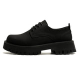 Tryess- Namdaemoon Matt Black Derby Shoes