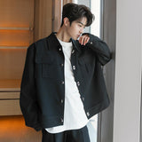 TRYESS-men fall outfits Korean Style Outwear 00's Fashion Streetwear  -Autumn/Winter Coat Jacket INS Style Street Fashion Metal Button Shirt Jacket