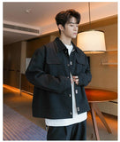 TRYESS-men fall outfits Korean Style Outwear 00's Fashion Streetwear  -Autumn/Winter Coat Jacket INS Style Street Fashion Metal Button Shirt Jacket