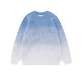 Tryess- Mohair Gradient Color Round Neck Sweater