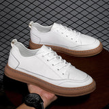 Tryess- Mullae Gum Sole Faux Leather Sneakers