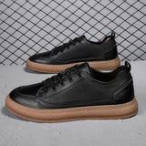 Tryess- Mullae Gum Sole Faux Leather Sneakers