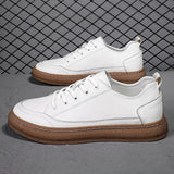 Tryess- Mullae Gum Sole Faux Leather Sneakers