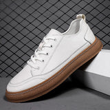 Tryess- Mullae Gum Sole Faux Leather Sneakers