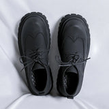 Tryess- Namchon Matte Black Chunky Brogues