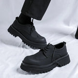 Tryess- Namchon Matte Black Chunky Brogues