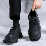 Tryess- Namchon Matte Black Chunky Brogues