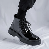 Tryess- Namsan Patent Chunky Sole Shoe Boots