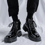 Tryess- Namsan Patent Chunky Sole Shoe Boots