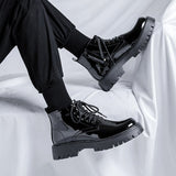 Tryess- Namsan Patent Chunky Sole Shoe Boots