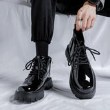 Tryess- Namsan Patent Chunky Sole Shoe Boots