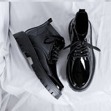 Tryess- Namsan Patent Chunky Sole Shoe Boots