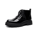 Tryess- Namsan Patent Chunky Sole Shoe Boots