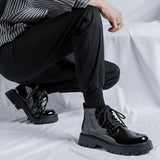 Tryess- Namsan Patent Chunky Sole Shoe Boots