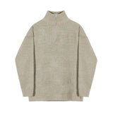 Tryess- Necked Zipper Sweater