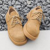 Tryess- Nowan Round Toe Suede Derby Shoes