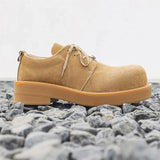 Tryess- Nowan Round Toe Suede Derby Shoes