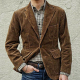 men’s outfits Spring and Autumn Corduroy Suit Casual Men's Suit Jacket