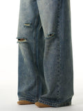 TRYESS- TRY10897 DISTRESSED BLUE DENIM JEANS