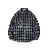 tomboy fits Fashion Plaid Shirt Men's Niche Versatile Casual Top Coat Women's Spring and Autumn Japanese Retro High Street Long Sleeve Shirt