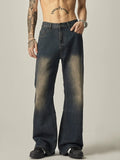 TRYESS- TRY11168 WASHED RELAX STRAIGHT DENIM JEANS