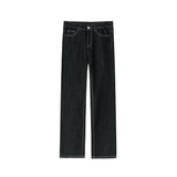 TRYESS- TRY4290 NAVY BLUE STRAIGHT WIDE JEANS