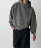 Tryess-TRY No. 1205 CROP PULLOVER HOODIE