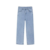 Tryess-TRY No. 3390 BLUE STRAIGHT DENIM JEANS