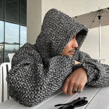 Tryess-TRY No. 7020 TWEED PULLOVER HOODIE