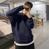 Tryess-TRY No. 3176 NAVY BLUE CREWNECK SWEATER