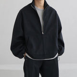 Tryess-TRY No. 4453 ZIP-UP COLLAR JK & WIDE SWEATPANTS