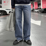 Tryess-TRY No. 9405 DENIM WIDE STRAIGHT JEANS