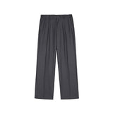 Tryess-TRY No. 2526 DRAPES STRAIGHT WIDE PANTS