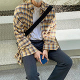 Tryess- TRY4379 YELLOW PLAID COLLAR SHIRT