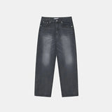 TRYESS- TRY11690 WASHED STRAIGHT DENIM JEANS