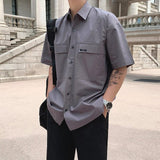 Tryess- TRY4392 JAPANESE ESSENTIAL HALF-SLEEVE COLLAR SHIRT