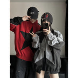 winter outfits men 2024 Spring Couple Men and Women Color Matching Patch Embroidered Windbreaker Jacket Thin Coat