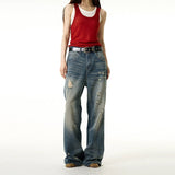 TRYESS- TRY10894 DISTRESSED DENIM JEANS