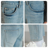 TRYESS- TRY9043 BLUE SLIM STRAIGHT DENIM JEANS