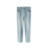 TRYESS- TRY9043 BLUE SLIM STRAIGHT DENIM JEANS