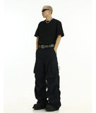 Tryess-TRY No. 10250 CARGO STRAIGHT PANTS