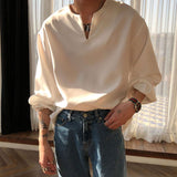 Tryess-TRY No. 6575 V-NECK CUFF LONGSLEEVE