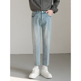 TRYESS- TRY9043 BLUE SLIM STRAIGHT DENIM JEANS