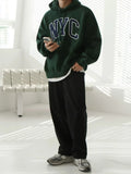 Tryess- TRY11065 NYC EMBROIDERED LETTERED PULLOVER HOODIE