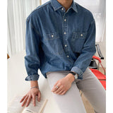 Tryess- TRY4344 DENIM COLLAR SHIRT