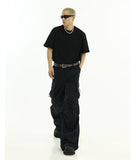 Tryess-TRY No. 10250 CARGO STRAIGHT PANTS